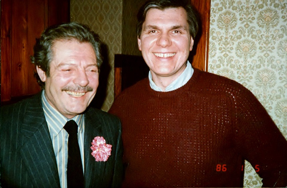 Марчелло Мастроянни в гостях у Николая Ващилина в Ленинграде.1986