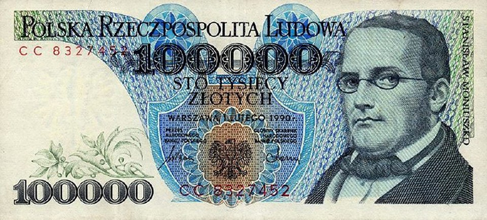 В 90-е Монюшко был на польских купюрах.