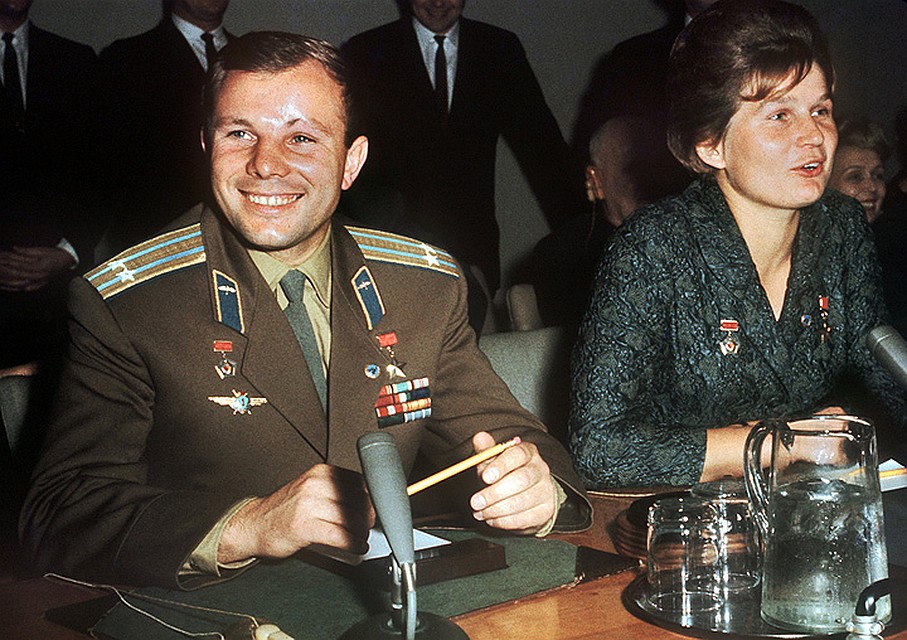 1963 год, Нью Йорк. Юрий Гагарин и Валентина Терешкова. Фото: DPA/ТАСС