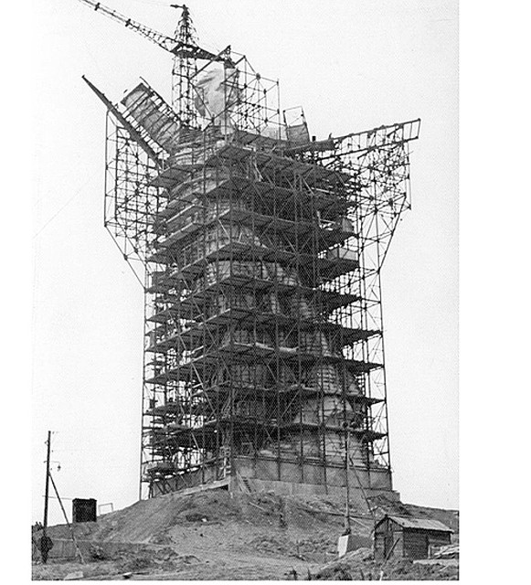В последний раз в строительных лесах скульптура была в 1965 году. Фото: музей-заповедник "Сталинградская битва"