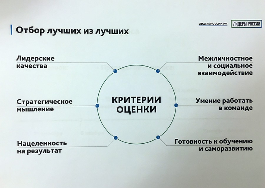 Критерии оценки при отборе.