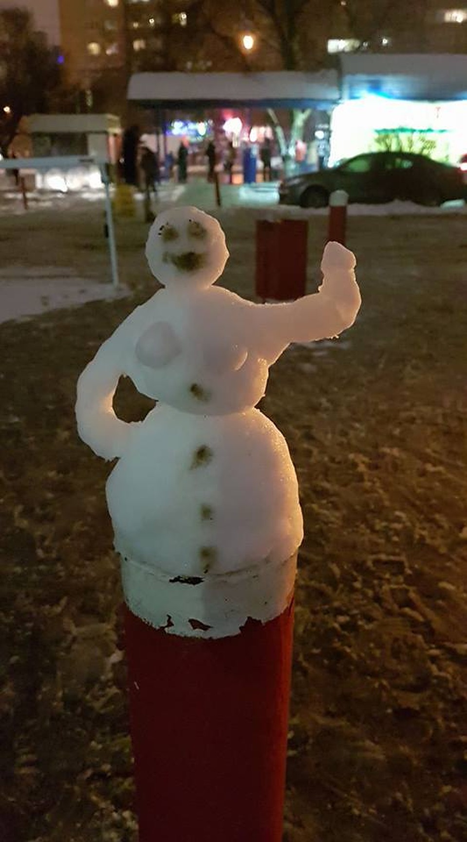 Мини-снеговик. Фото: Оксана АРТЕМОВА