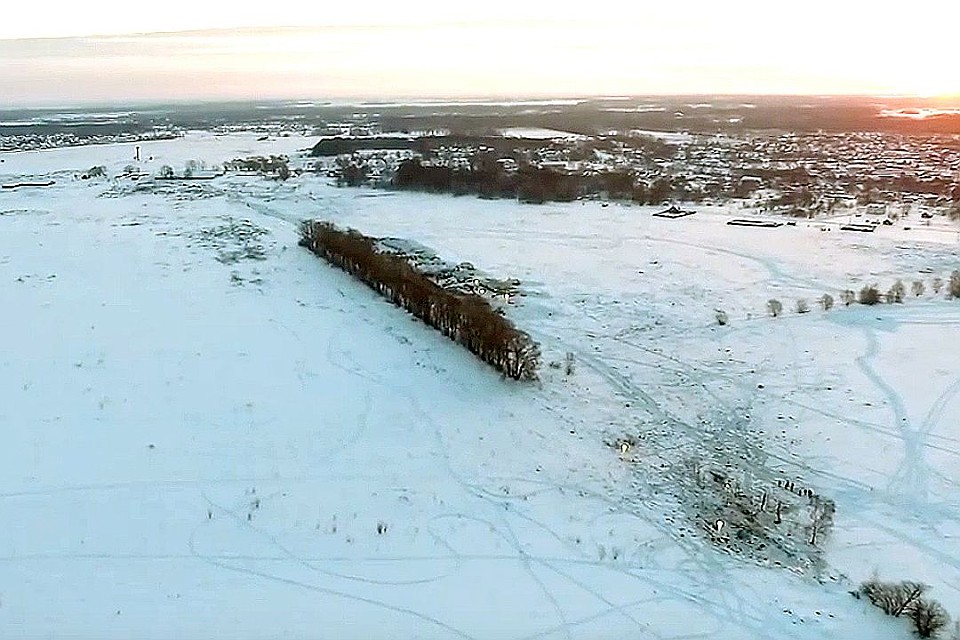 Вид с высоты на место крушения самолета Ан-148 "Саратовских авиалиний". ФОТО СК России