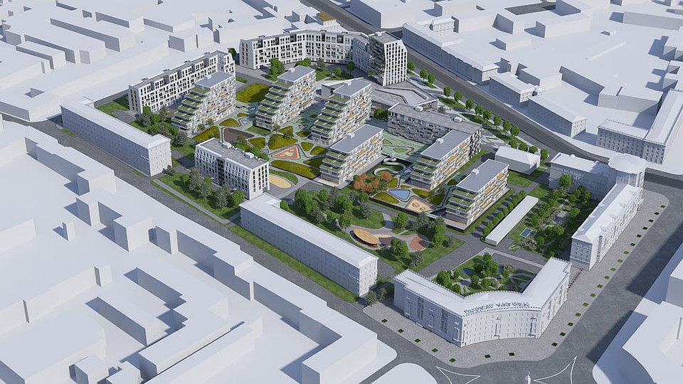 Все здания выполнены в светлом цвете. Фото: архитектурное бюро ABD architects.