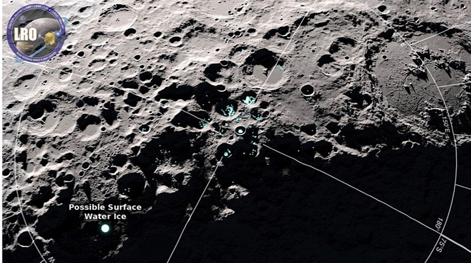 Перемещение лунной воды зафиксировал зонд LRO.