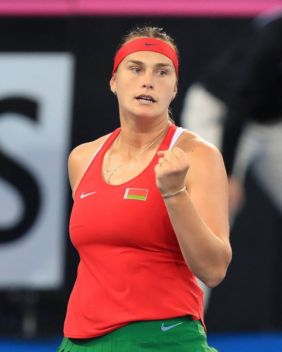 Арина Соболенко принесла первое очко в матча Австралия - Беларусь. Фото: twitter.com/FedCup