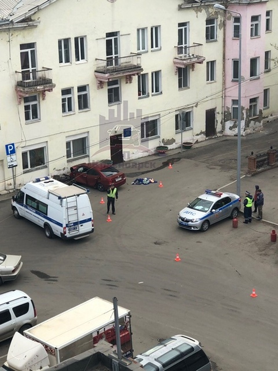 Судя по карте, иномарка мчалась по прямой от самого Свободного. Фото "ЧП-Красноярск"