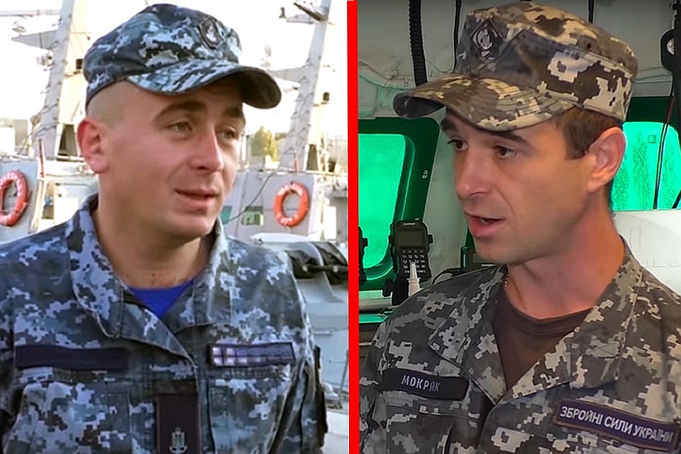 Командир катера «Бердянск» Роман Мокряк и командир малого артиллерийского бронекатера «Никополь» Богдан Небылица