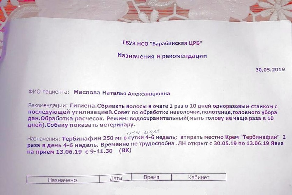 Назначение от врача: брейте голову каждые 10 дней. Фото: предоставлено героиней публикации.