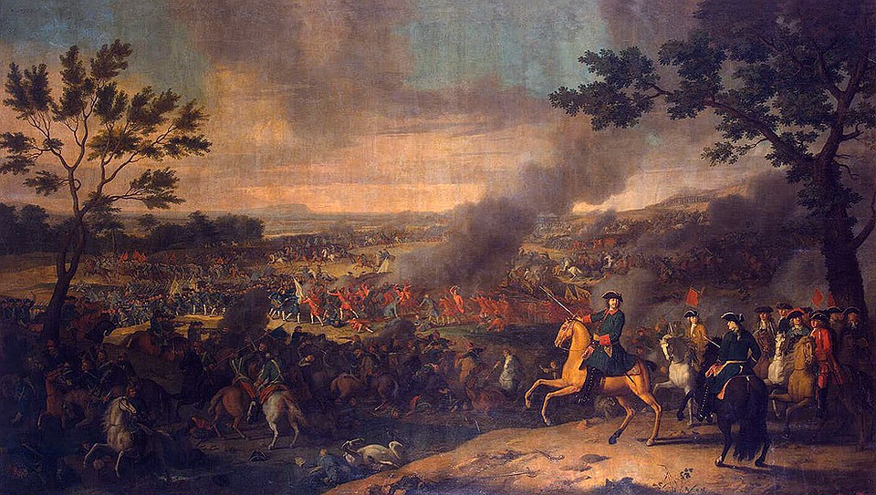 Художник Л. Каравак. «Пётр I в Полтавской битве» (1718)