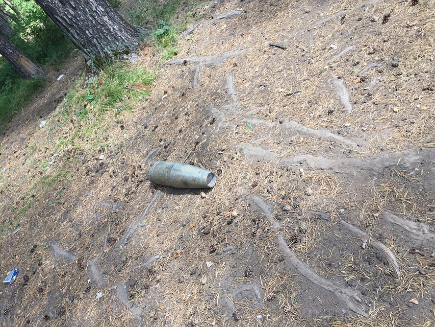 Вот такой снаряд нашли на базе отдыха "Айдашки". Фото: соцсети