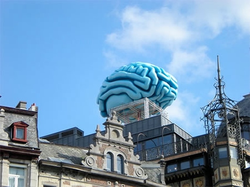 Мозг на крыше здания Art Nouveau в Брюсселе, Бельгия. Фото: Аля-Рукодельница liveinternet.ru Фото: из открытых источников