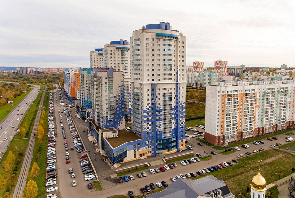 Жилой микрорайон в районе Притомского проспекта в Кемерово