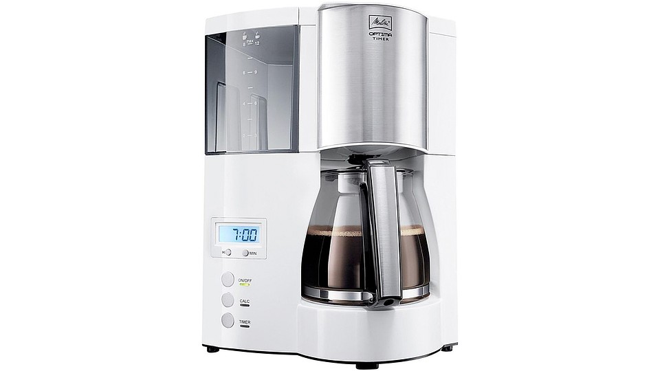 Кофеварка MELITTA Optima Timer, капельная, белый.