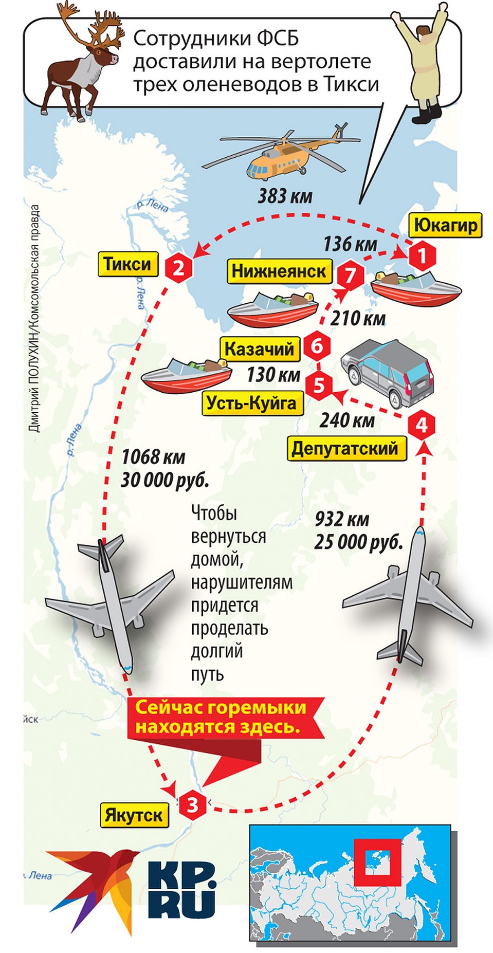 Путь домой будет для оленеводов долгим и дорогим. Фото: Дмитрий ПОЛУХИН