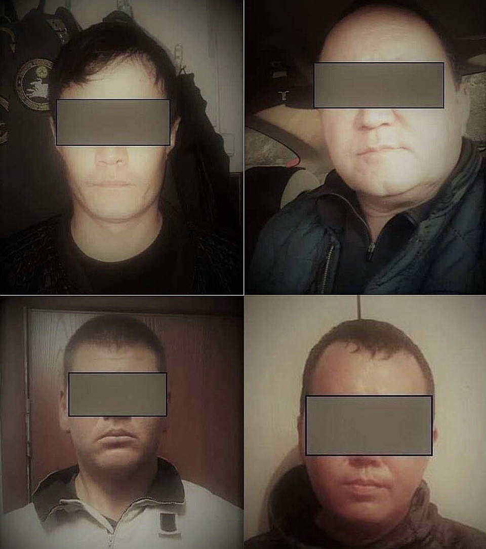 Подозреваемые в убийстве бизнесмена. Фото: Пресс-служба ГУВД Бишкека