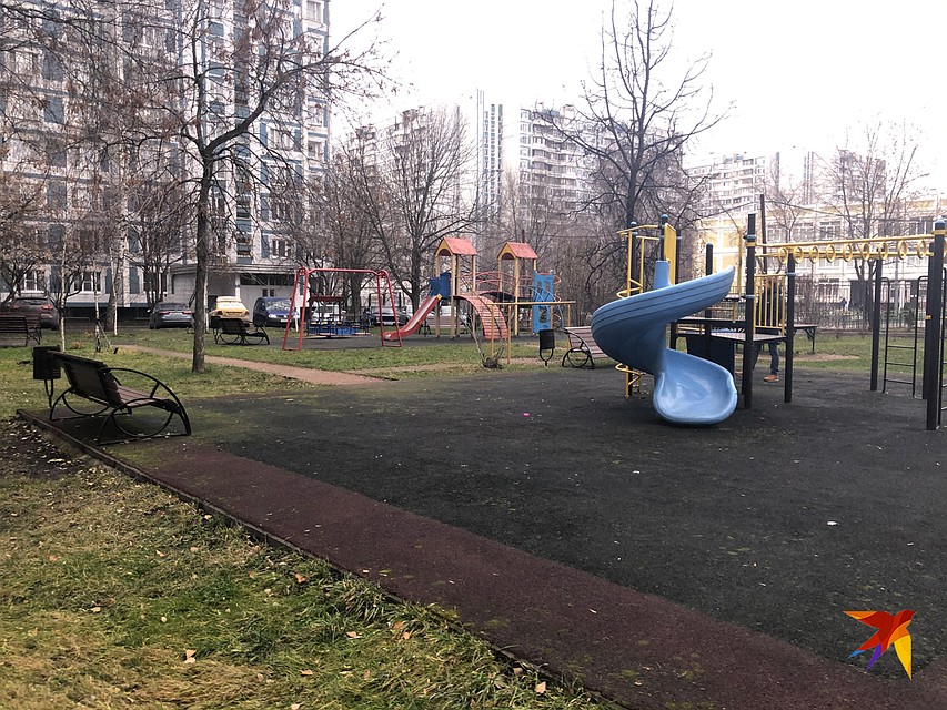 Детская площадка, где мама гуляла с детьми. Фото: Мария ШЕСТЕРИКОВА