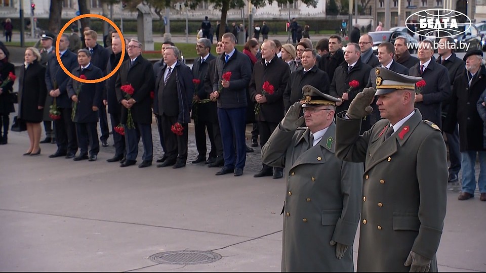 в Вену Александр Лукашенко взял своего младшего сына Николая. Кадр БелТА.