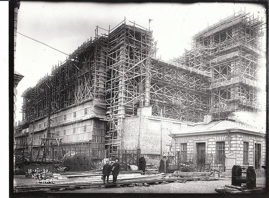 Строительство котельного отделения 1930 год. Фото: Музей истории энергетики