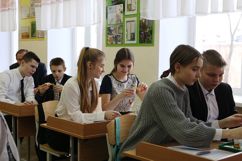 На уроке химии в гмш