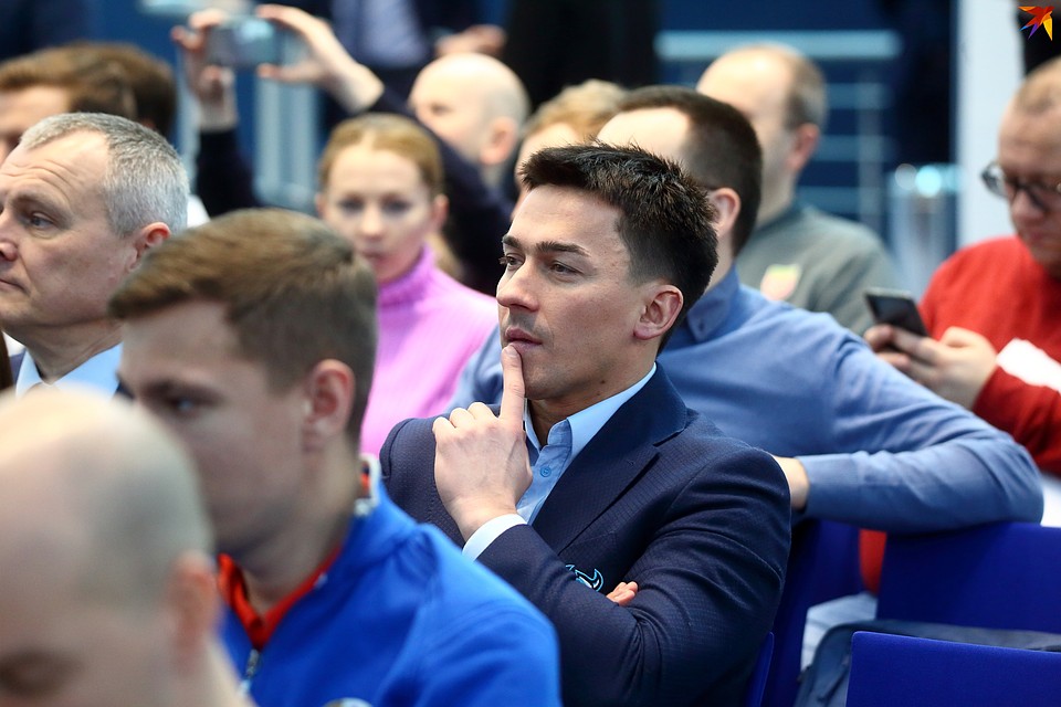 Гендиректор ХК "Динамо-Минск" Дмитрий Басков посетил презентацию талисмана ЧМ-2021. Фото: Святослав ЗОРКИЙ
