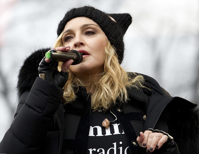 Выступление Мадонны на шествии движения #MeToo, 2017 год. Фото: EAST NEWS
