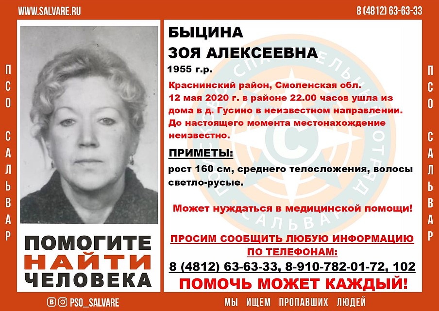 В Смоленской области начали поиски пожилой женщины. Фото: ПСО «Сальвар».