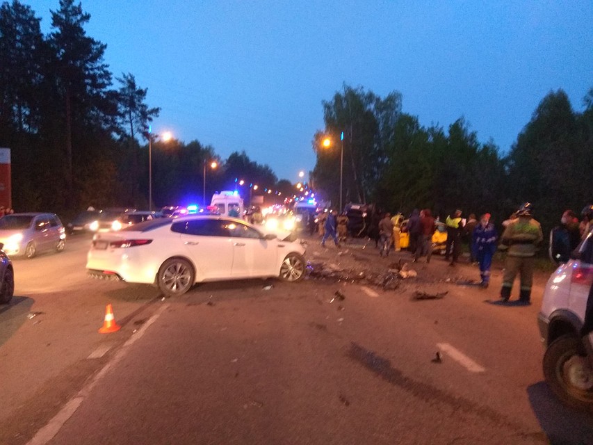 Первые кадры с места аварии Фото: 1 отдел УГИБДД МВД по Удмуртии