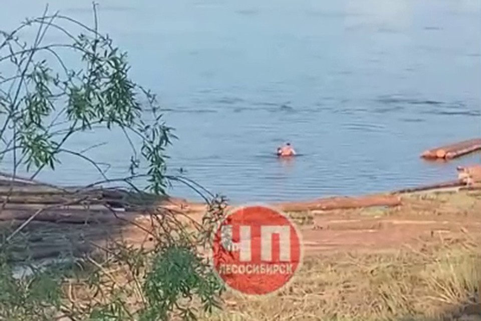 Вроде бы близко от берега, но для ребенка глубоко. Фото: ЧП - Лесосибирск.