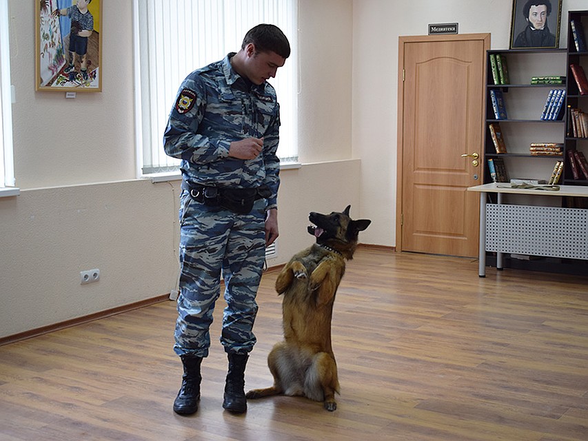 Няша показывает зайку. фото из архива пресс-службы УМВД России по Белгородской области.