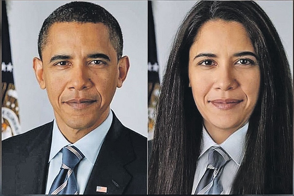 Ради прикола превратили в женщину и экс-главу Америки Барака Обаму. Фото: FaceApp
