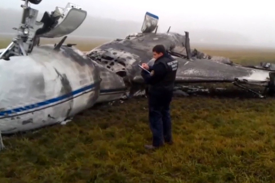 2014 год. На месте крушения самолета Dassault Falcon 50 в аэропорту "Внуково". Фото: СК