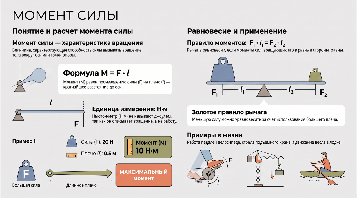 Момент силы в физике