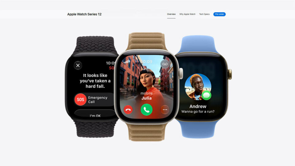 Apple Watch Series 12. Скриншот сайта apple.com