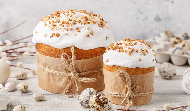 Влажный кулич на тесте из яиц