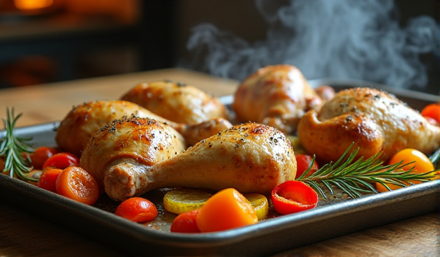 Куриные голени с овощами