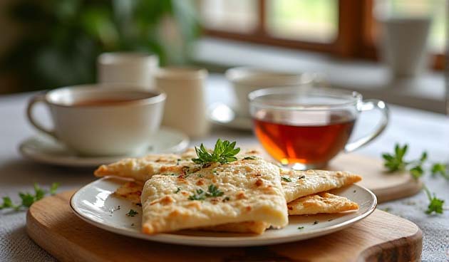 Треугольники из лаваша с творогом