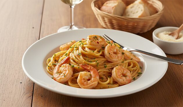 Паста с креветками
