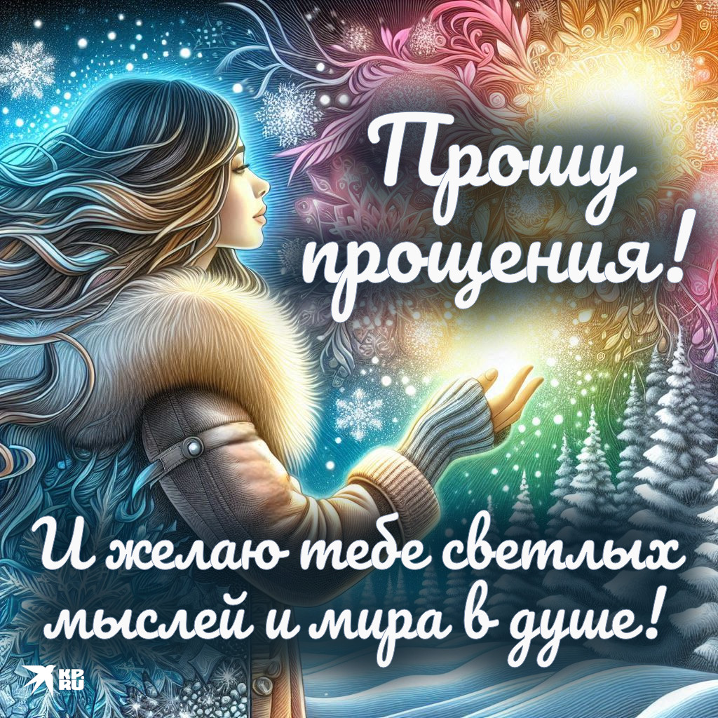 Красивые открытки «С Прощеным воскресеньем»