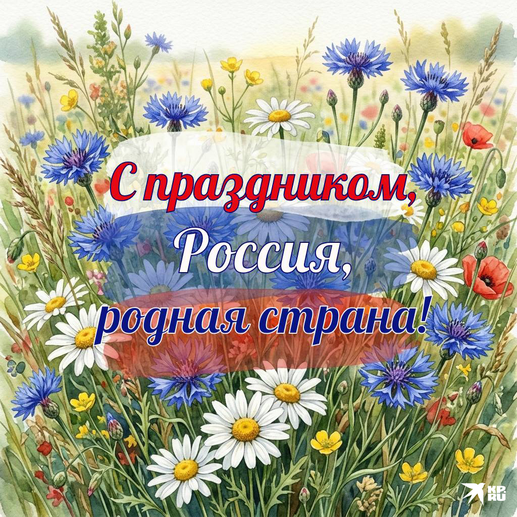 Красивые картинки и открытки на День России с поздравлениями