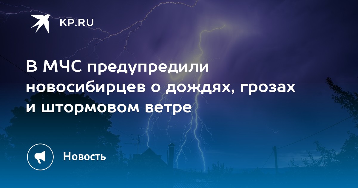 В МЧС предупредили новосибирцев о дождях, грозах и штормовом ветре - Vimarsana News