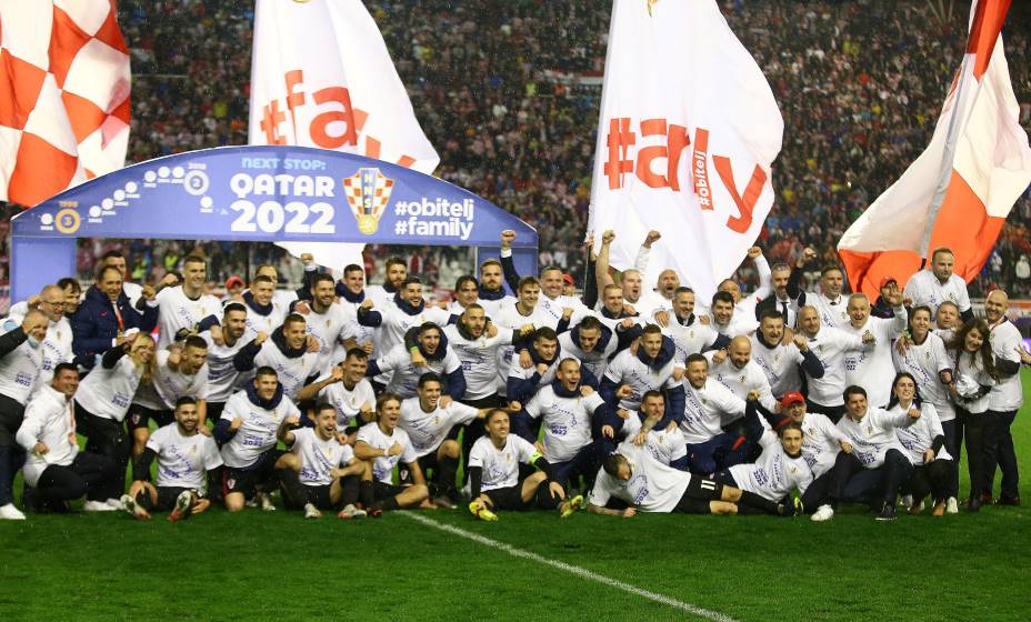 Сборная Хорватии празднует выход на ЧМ-2022. Фото: Reuters