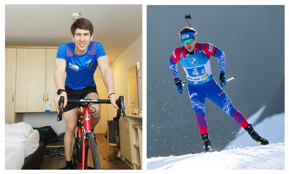 Латыпов получил велосипед от немецкого биатлониста Лессера на время карантина. 
Фото: Instagram Эдуарда Латыпова, Global Look Press