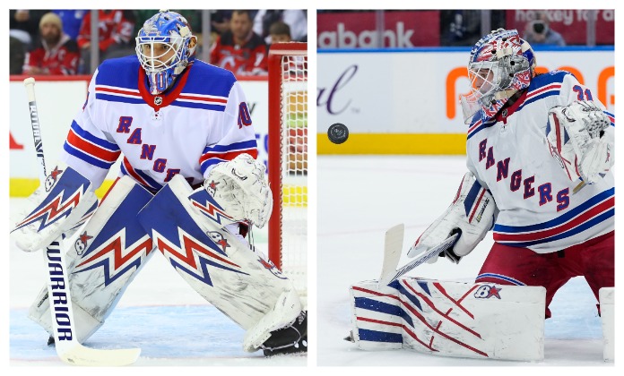 Российские вратари «Рейнджерс» Георгиев (слева) и Шестеркин делают все для успешного выступления команды из Нью-Йорка. Фото: Global Look Press