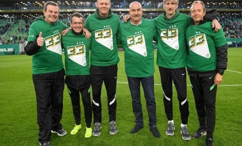 Тренерский штаб Черчесова в «Ференцвароше». Фото: Личная страница Станислава Черчесова в соцсетях