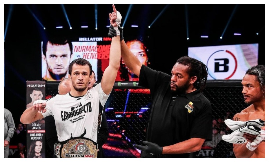 Усман Нурмагомедов защитил чемпионский пояс Bellator. Фото: соцсети Усмана Нурмагомедова