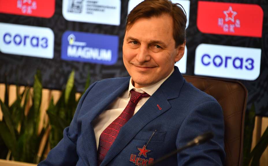 Главный тренер ЦСКА Сергей Федоров второй раз подряд привел команду к победе в Кубке Гагарина. Фото: Иван Макеев