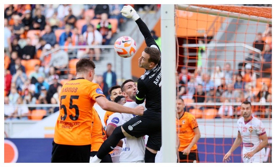 «Урал» открыл счет в матче с ЦСКА. Фото: соцсети ФК «Урал»
