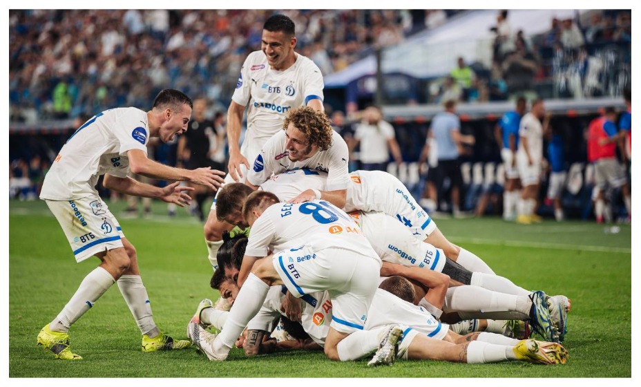 Радость победы «Динамо» над «Зенитом». Фото: соцсети ФК «Динамо»