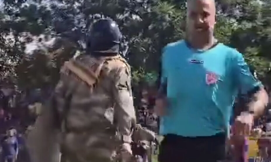 Спецназ стрелял в футболистов, фото снимок экрана